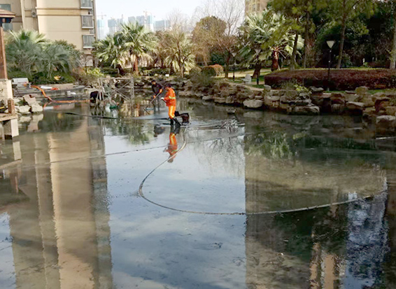 淮安景观池淤泥清理